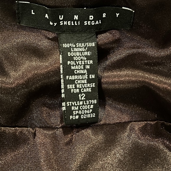 NEW Laundry By Shelli Segal SILK Halter Dress Size 12 - Picture 6 of 7